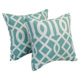 Blazing Needles 17-inch Square Polyester Outdoor Throw Pillows (Set of 2)