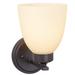 Aspen Creative One-Light Metal Bathroom Vanity Wall Light Fixture, 5" Wide, Transitional Design in Oil Rubbed Bronze