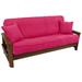 Microsuede Full-Size 8-10 Inch Thick Futon Cover Set with Two Throw Pillows - Full