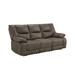 Leatherette Power Recliner Sofa with Pillow Top Arms and Split Back, Gray