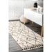 Brooklyn Rug Co Abstract Soft and Plush Moroccan Diamond Shag Tassel Rug