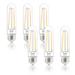 Light Society Set of 6 Sovana T10 / 4.9" Clear LED Filament Light Bulbs