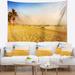 Designart 'Coconut Palm Trees on Beach' Landscape Photography Wall Tapestry