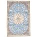 Pasargad DC Light Blue Fine Persian Nain Silk & Wool - 3'1'' x 4'8''