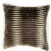 Plutus Grey, Taupe Gray & Taupe Animal Faux Fur Luxury Throw Pillow