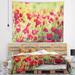 Designart 'Beautiful Poppy Flowers Background' Flower Wall Tapestry
