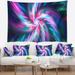 Designart 'Dancing Multi Color Fractal Flower' Floral Wall Tapestry