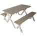 Pine 5' Economy Picnic Table with 2 Benches