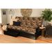 Somette Phoenix Black Futon Set with Storage Drawers and Innerspring Mattress