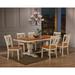 Iconic Furniture 42"x64"x82" Double Pedestal Transitional Caramel/Biscotti Double X-Back 7-Piece Dining Set