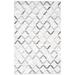 One of a Kind Hand-Woven Modern & Contemporary 3' x 5' Geometric Leather Grey Rug - 3'1"x4'11"