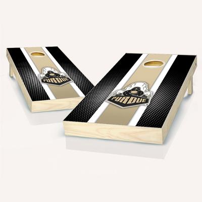 Purdue Boilermakers Striped Outdoor Cornhole Board Set