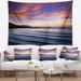 Designart 'Blue Dramatic Sky over Layered Waves' Seascape Wall Tapestry