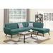 Bobkona Linen Right-facing Chaise 2-piece Sectional Sofa