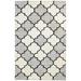 One of a Kind Hand-Tufted Modern & Contemporary 5' x 8' Trellis Wool Grey Rug - 5'2"x8'0"