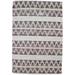 One of a Kind Flatweave Modern & Contemporary 5' x 8' Chevron Viscose Grey Rug - 5'0"x7'6"