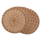 DII Natural Fringe Woven Polyester Round Placemat (Set of 6)