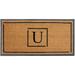 A1HC- Designer Hand-Crafted Rubber Coir Molded Double/Single Door Mat Monogrammed, Perfect and More Functional Size 24x48 Inch