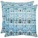 SAFAVIEH Verona 20-inch Turquoise Decorative Pillows (Set of 2)