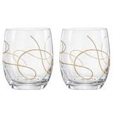 Majestic Gifts Inc. Set of 2 Tumbler - 14 oz. - Stemless Wine with Gold string design