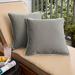 Sunbrella Canvas Charcoal/ Canvas Natural Indoor/ Outdoor Pillow Set