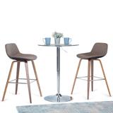 WYNDENHALL Cacey Mid Century Modern Bentwood Counter Height Stool (Set of 2) - 20.7'' x 21.1'' x 36.6