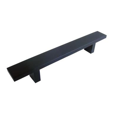 Contemporary 8-inch Rectangular Matte Black Cabinet Bar Pulls (Case of 10)