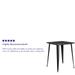 31.5'' Square Metal Indoor-Outdoor Bar Height Table - 33.25"W x 33.25"D x 40.75"H - 33.25"W x 33.25"D x 40.75"H