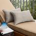 Sunbrella Cast Silver/ Canvas Navy Corded Indoor/ Outdoor Pillow Set