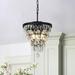 3 Light Glam Crystal Tier Pendant Chandelier