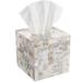 Creative Scents Milano Square Tissue Box Cover - Mother of Pearl - pearl