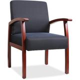 Lorell Deluxe Blue Wood Guest Chair - N/A