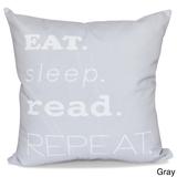 My Mantra Word Print 18-inch Pillow