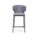 Cesar Counter Stool, 26 seat height, with Powder coated base black and fabric upholstered.