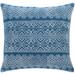 Zeba Block Print Blue Bohemian Throw Pillow or Cover
