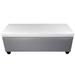 Mid Century Modern Grey Faux Leather Storage Bench Ottoman