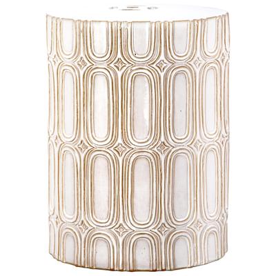 SAFAVIEH Melody Cream Ceramic Decorative Garden Stool