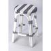 Butler Tobias Blue & White Rattan Counter Stool