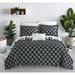 Chic Home Andalusia Black 8-piece Reversible Bed In a Bag Quilt Set