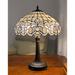 Tiffany Style Table Lamp 24" Tall Stained Glass White Grey Jeweled Beads Decor Bedroom Handmade Gift AM293TL16B Amora Lighting