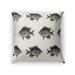 Kavka Designs blue/ gold/ brown/ ivory blue fish accent pillow with insert