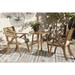 Vallerie Brown Chairs with Cushion and Table Set, Set of 3 - 28"W x 28"D x 29"H