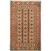 Vegetable Dye Geometric Turkoman Persian Area Rug Handmade Wool Carpet - 2'1" x 2'11"