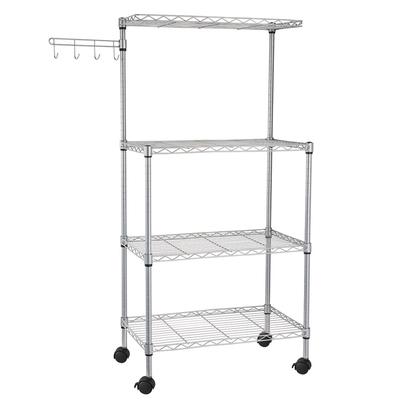 Carbon Steel Wire Rack Kitchen Storage Microwave Oven Shelf