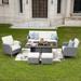 PATIO FESTIVAL 6-Piece Cushioned Conversation/ Dining Set