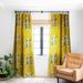 1-piece Blackout Lovely Roses Yellow Made-to-Order Curtain Panel