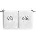 Kaufman 2 Piece Set Monogrammed Hand Towel. Monogram Options. Size 17"x 28"