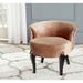 SAFAVIEH Mora Mink Brown Petite Vanity Chair - 23.4" x 24.8" x 22.4"