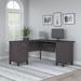 Bush Furniture Somerset 60W L Shaped Desk in Ash Gray