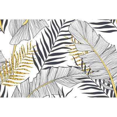 Seamless Banana Palm Leaves Removable Wallpaper - 10'ft H x 24''inch W